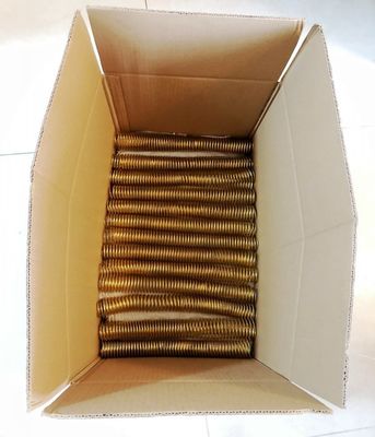 Electroplated Gold 1-1/2" Metal Steel Single Loop Spiral Coil