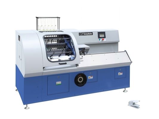 SX-460E 12 سوزن و 19 میلی متر فاصله سوزن برنامه کنترل نیمه اتوماتیک بسته بندی ماشین دوخت دستی کتاب بسته بندی ماشین